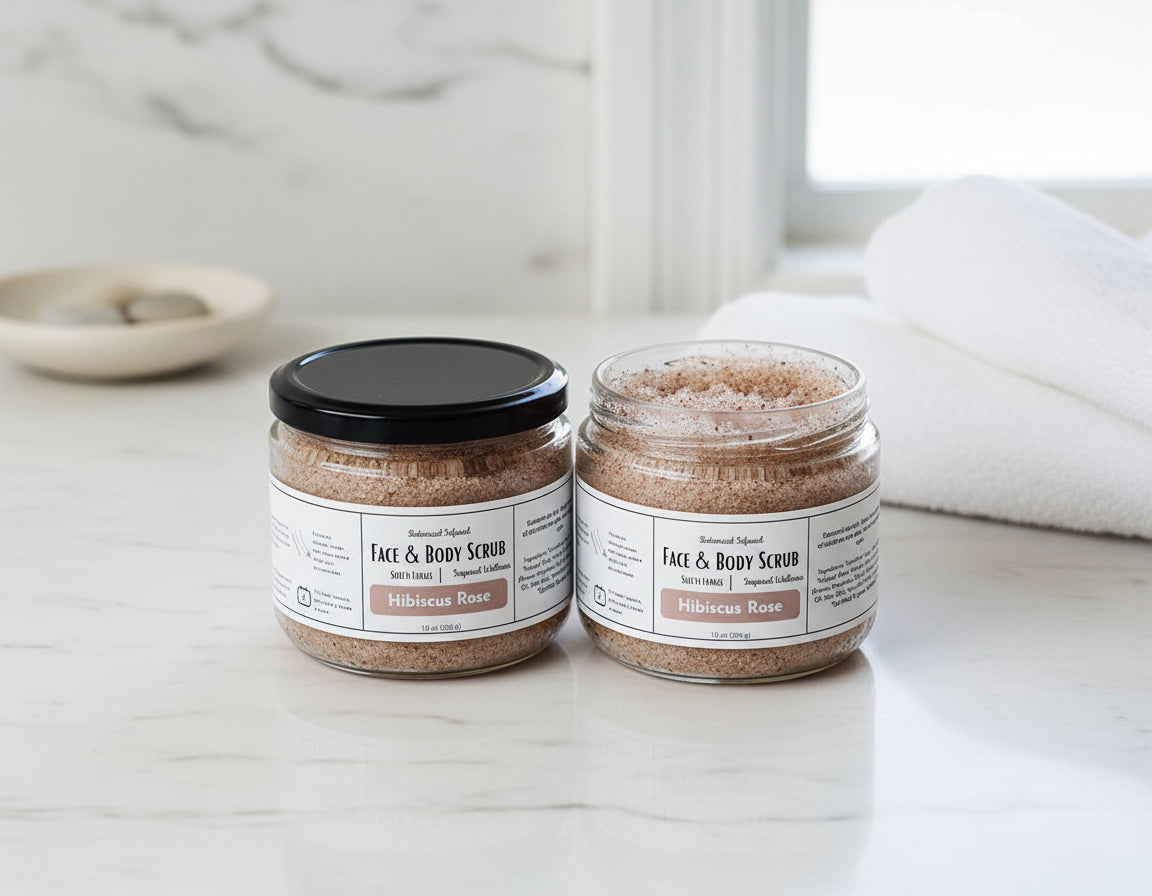 "hibiscus rose" face & body scrub