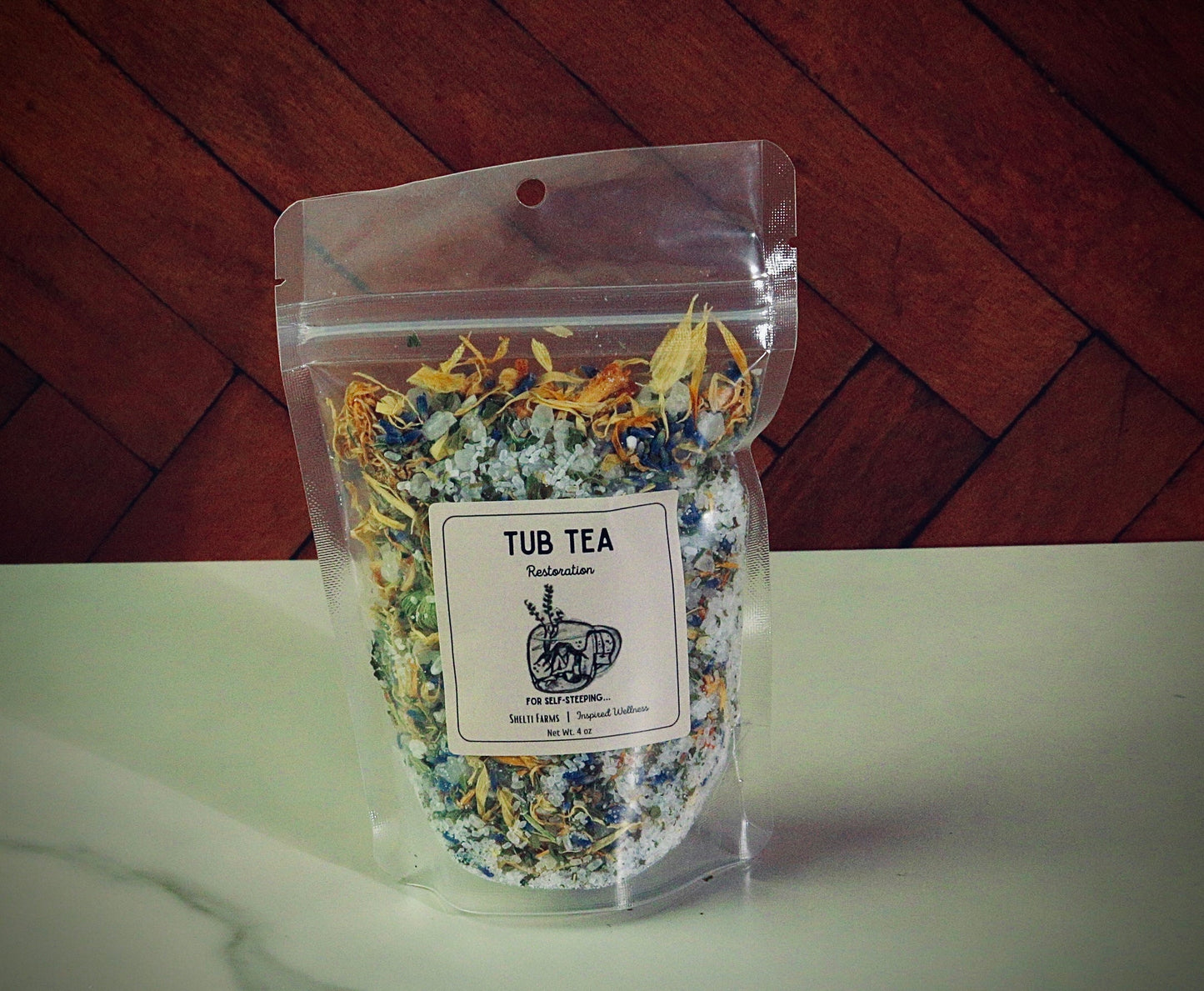 tub tea soaking salts