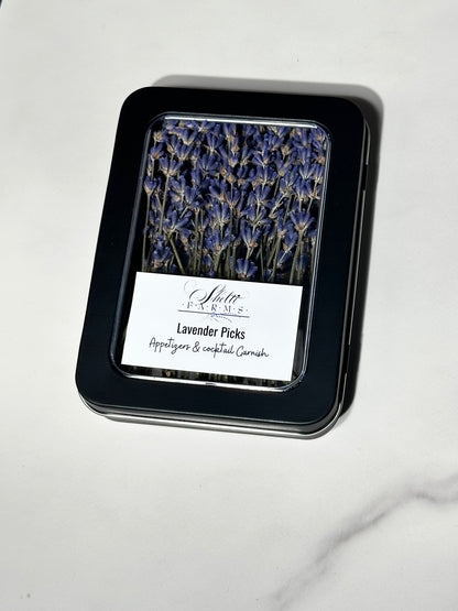 Lavender Garnishing Picks